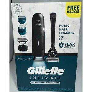Gillette i7 Men's Premium Intimate & Body Grooming Kit with Trimmer & Razor NEW!